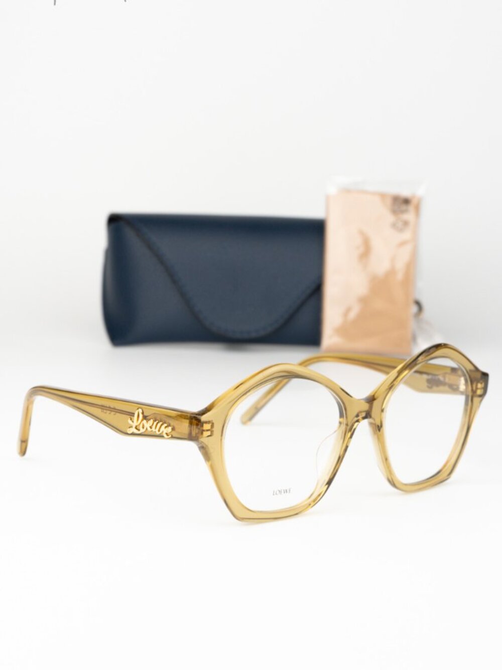 Loewe CURVY Women Eyeglasses Green Demo Butterfly LW50053I 096 NEW AUTHENTIC